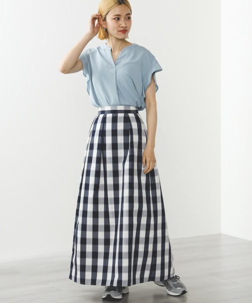 BEAMS HEART（ビームスハート）の「BEAMS HEART / スキッパー 袖フリル プルオーバー（シャツ/ブラウス・レディース・サックスブルー/オフホワイト/ネイビー/イエロー・FREE）」の18枚目の写真