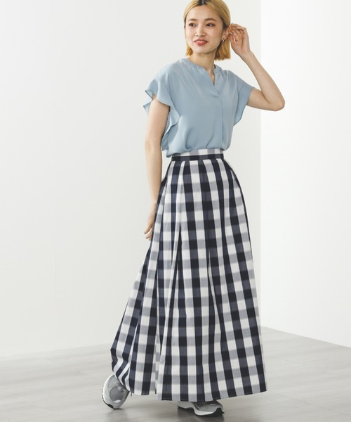 BEAMS HEART（ビームスハート）の「BEAMS HEART / スキッパー 袖フリル プルオーバー（シャツ/ブラウス・レディース・サックスブルー/オフホワイト/ネイビー/イエロー・FREE）」の19枚目の写真