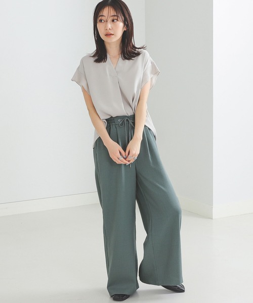 BEAMS HEART（ビームスハート）の「BEAMS HEART / スキッパー 袖フリル プルオーバー（シャツ/ブラウス・レディース・サックスブルー/オフホワイト/ネイビー/イエロー・FREE）」の7枚目の写真