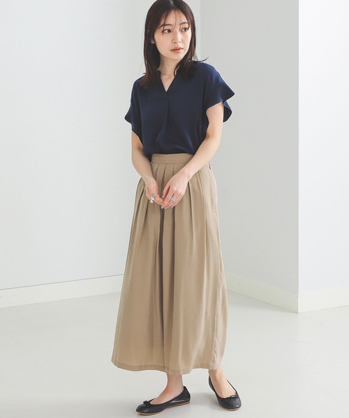 BEAMS HEART（ビームスハート）の「BEAMS HEART / スキッパー 袖フリル プルオーバー（シャツ/ブラウス・レディース・サックスブルー/オフホワイト/ネイビー/イエロー・FREE）」の10枚目の写真