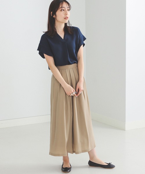 BEAMS HEART（ビームスハート）の「BEAMS HEART / スキッパー 袖フリル プルオーバー（シャツ/ブラウス・レディース・サックスブルー/オフホワイト/ネイビー/イエロー・FREE）」の11枚目の写真