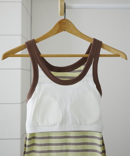 MILLER（ミラー）の「Miller/ミラー　PRIB CUP US TANK TOP　Pリブタンクトップ　カップ付き（タンクトップ・レディース・ネイビー/ブラウン/レッド/イエロー/アイボリー/ブラック系その他/ピンク/ブラック/ブルー系その他3/ラベンダー・FREE/F）」の13枚目の写真