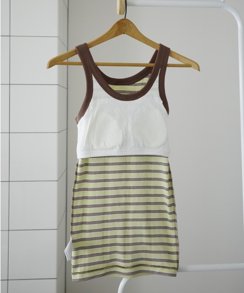 MILLER（ミラー）の「Miller/ミラー　PRIB CUP US TANK TOP　Pリブタンクトップ　カップ付き（タンクトップ・レディース・ネイビー/ブラウン/レッド/イエロー/アイボリー/ブラック系その他/ピンク/ブラック/ブルー系その他3/ラベンダー・FREE/F）」の15枚目の写真