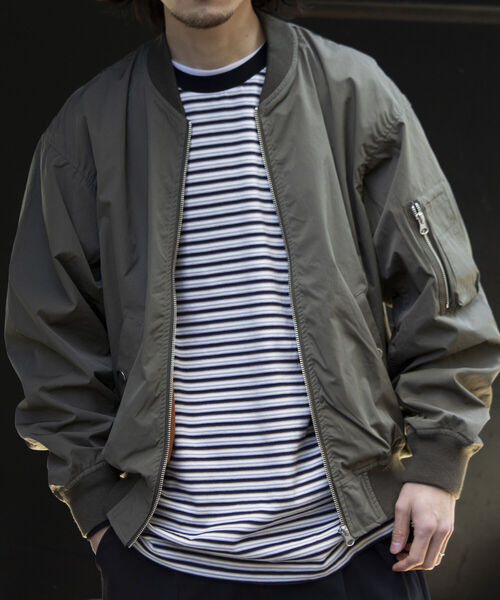 GLOSTER（グロスター）の「【GLOSTER/グロスター】MA-1  フライトジャケット ミリタリー MILITARY（ブルゾン・メンズ・オリーブ/ブラック/ベージュ・S/M/L）」の3枚目の写真