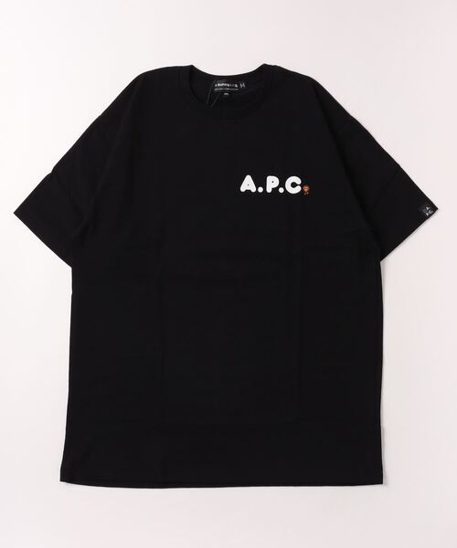 A BATHING APE（アベイシングエイプ）の「BAPE X A.P.C. MILO ON APC WIDE TEE M（Tシャツ/カットソー・メンズ・ブラック/ホワイト・XX-LARGE/X-LARGE）」の2枚目の写真