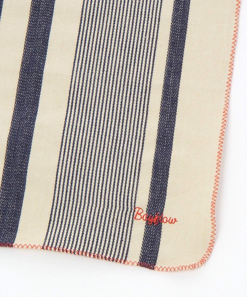 BAYFLOW（ベイフロー）の「BF先染めハンカチ（ハンカチ/ハンドタオル・レディース・ブルー/ベージュ/ネイビー/レッド・0）」の7枚目の写真