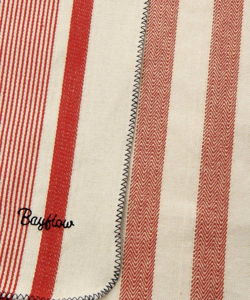 BAYFLOW（ベイフロー）の「BF先染めハンカチ（ハンカチ/ハンドタオル・レディース・ブルー/ベージュ/ネイビー/レッド・0）」の8枚目の写真