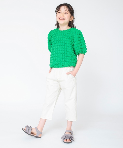 BRANSHES（ブランシェス）の「ポップコーンJQ半袖Tシャツ（Tシャツ/カットソー・キッズ・グリーン/アイボリー/ベージュ・130/120/150/100/140/110/90）」の5枚目の写真