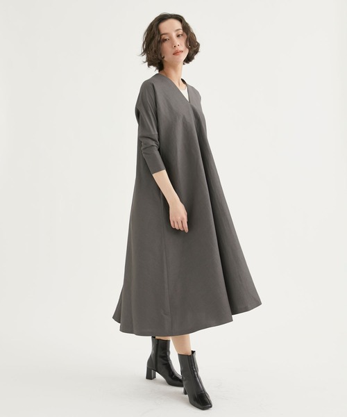 ATON（エイトン）の「【ATON/エイトン】LIGHT HEMP DRAPED DRESS