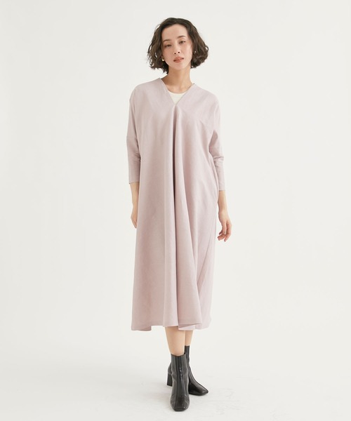 ATON（エイトン）の「【ATON/エイトン】LIGHT HEMP DRAPED DRESS 