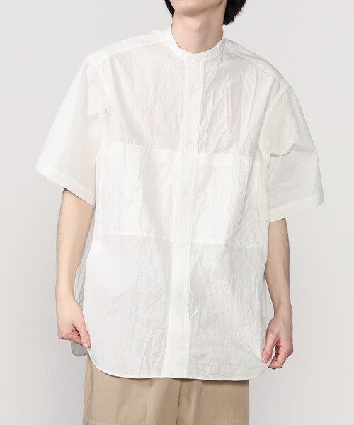 美品　Haversack 半袖シャツ HAVERSACK | コットンタイプライター 半袖シャツ MEN（シャツ