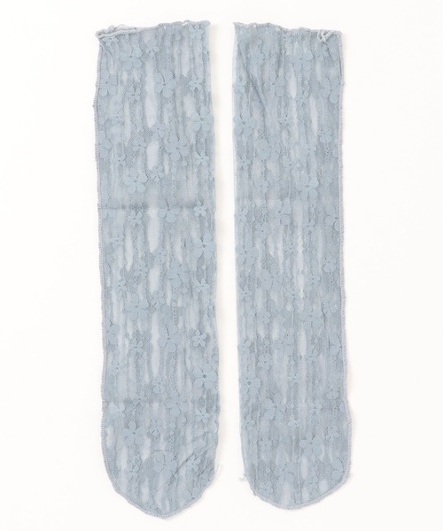 VIBGYOR Women（ヴィブジョー　ウィメン）の「【float】花柄 総レース クルー丈ソックス【6色展開】（ソックス/靴下・レディース・ブラック/ブルー/オフホワイト/ピンク/グリーン/ホワイト・FREE）」の13枚目の写真