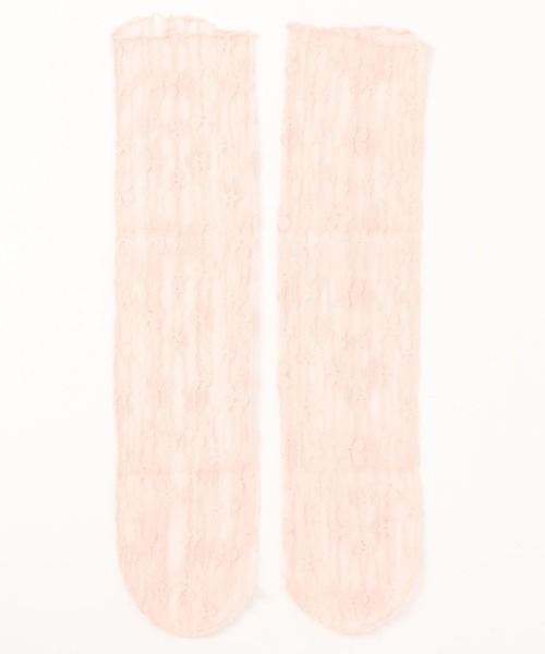 VIBGYOR Women（ヴィブジョー　ウィメン）の「【float】花柄 総レース クルー丈ソックス【6色展開】（ソックス/靴下・レディース・ブラック/ブルー/オフホワイト/ピンク/グリーン/ホワイト・FREE）」の15枚目の写真