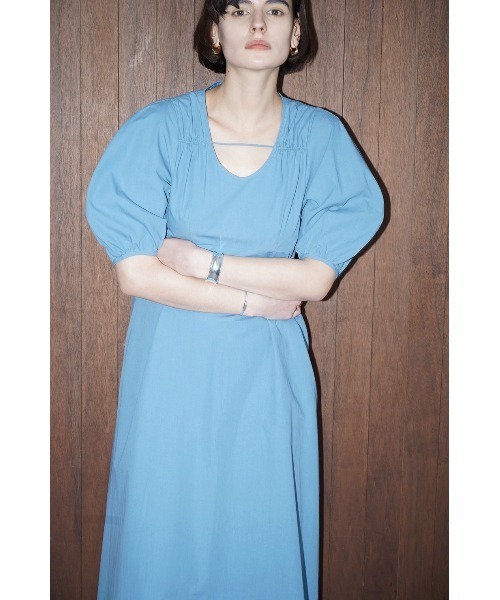 CLANE（クラネ）の「STRAIGHT LINE VOLUME PUFF ONE PIECE（ワンピース