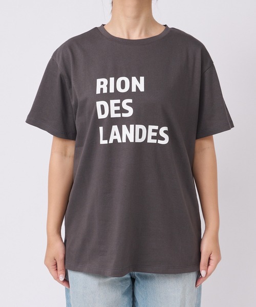 RIVE DROITE（リヴドロワ）の「適度なゆったり感/リラックスロゴTシャツ（Tシャツ/カットソー・レディース・ホワイト/チャコールグレー/ライトグレー/ピンク・FREE）」の9枚目の写真