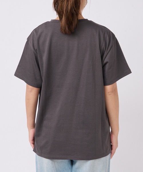 RIVE DROITE（リヴドロワ）の「適度なゆったり感/リラックスロゴTシャツ（Tシャツ/カットソー・レディース・ホワイト/チャコールグレー/ライトグレー/ピンク・FREE）」の11枚目の写真