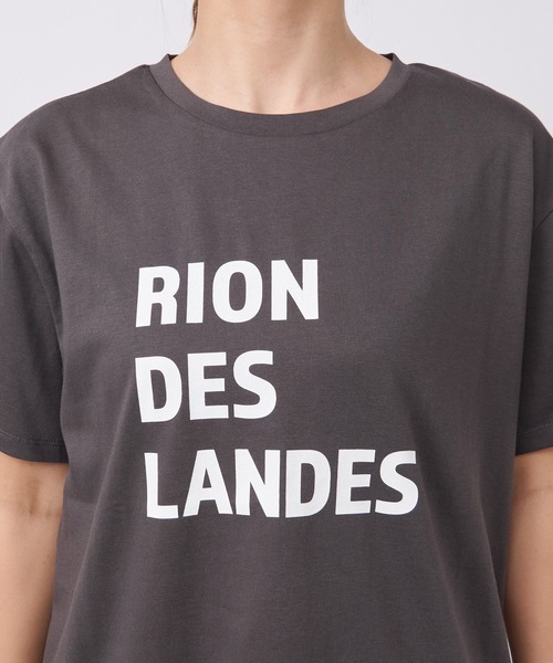 RIVE DROITE（リヴドロワ）の「適度なゆったり感/リラックスロゴTシャツ（Tシャツ/カットソー・レディース・ホワイト/チャコールグレー/ライトグレー/ピンク・FREE）」の12枚目の写真