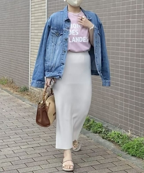 RIVE DROITE（リヴドロワ）の「適度なゆったり感/リラックスロゴTシャツ（Tシャツ/カットソー・レディース・ホワイト/チャコールグレー/ライトグレー/ピンク・FREE）」の17枚目の写真