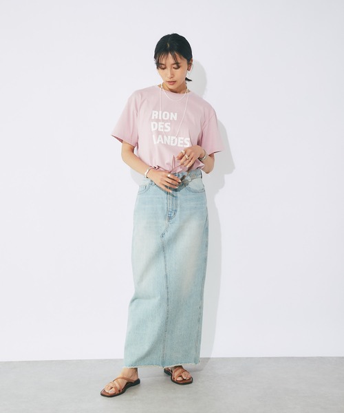 RIVE DROITE（リヴドロワ）の「適度なゆったり感/リラックスロゴTシャツ（Tシャツ/カットソー・レディース・ホワイト/チャコールグレー/ライトグレー/ピンク・FREE）」の18枚目の写真