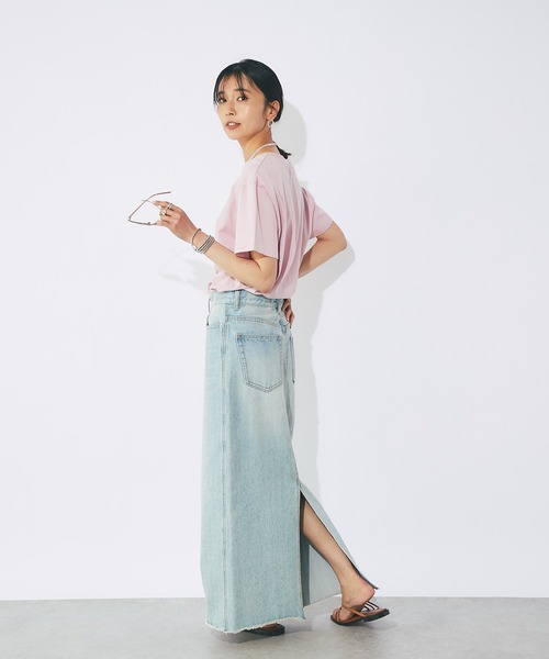 RIVE DROITE（リヴドロワ）の「適度なゆったり感/リラックスロゴTシャツ（Tシャツ/カットソー・レディース・ホワイト/チャコールグレー/ライトグレー/ピンク・FREE）」の20枚目の写真