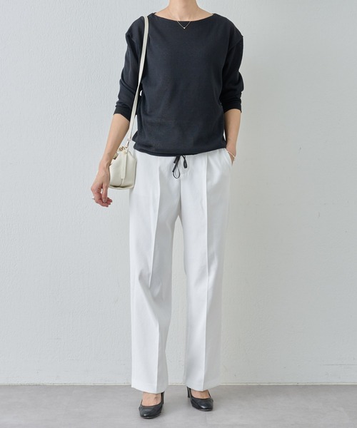 BEARDSLEY(ビアズリー)の「テック ストレートドライパンツ(その他パンツ・レディース・ホワイト/ブラック・0/1)」の4枚目の写真