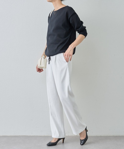 BEARDSLEY(ビアズリー)の「テック ストレートドライパンツ(その他パンツ・レディース・ホワイト/ブラック・0/1)」の3枚目の写真