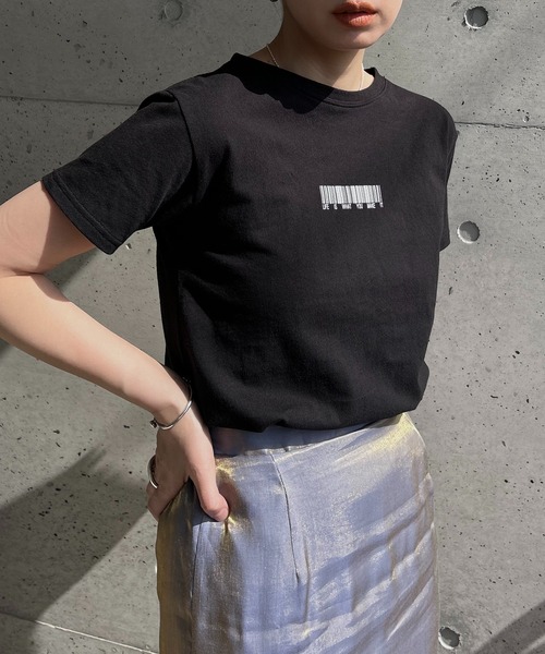 y/m by RIKA（イムバイリカ）の「バーコードTシャツ（Tシャツ/カットソー・レディース・オフホワイト/ブラック・FREE）」の21枚目の写真