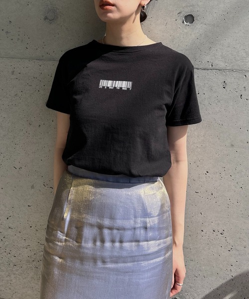 y/m by RIKA（イムバイリカ）の「バーコードTシャツ（Tシャツ/カットソー・レディース・オフホワイト/ブラック・FREE）」の15枚目の写真