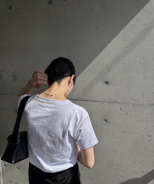 y/m by RIKA（イムバイリカ）の「バーコードTシャツ（Tシャツ/カットソー・レディース・オフホワイト/ブラック・FREE）」の7枚目の写真