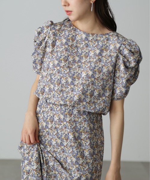 【Sシリーズ対応】◇ボリュームスリーブマーメイドワンピース