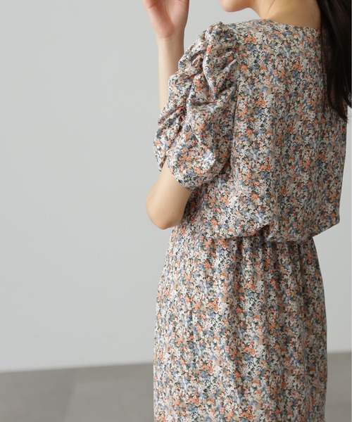 【Sシリーズ対応】◇ボリュームスリーブマーメイドワンピース