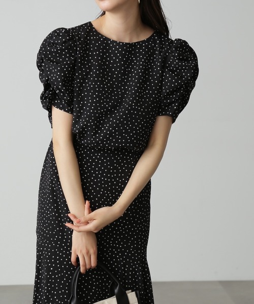 【Sシリーズ対応】◇ボリュームスリーブマーメイドワンピース