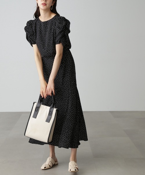 【Sシリーズ対応】◇ボリュームスリーブマーメイドワンピース