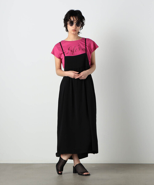 COMME CA ISM(コムサイズム)の「キャミソール ワンピース(ワンピース・レディース・チャコール/ブラック・MEDIUM/LARGE)」の8枚目の写真