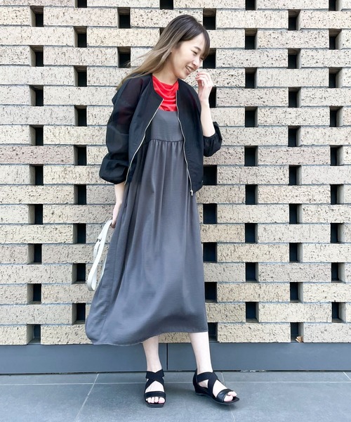 COMME CA ISM(コムサイズム)の「キャミソール ワンピース(ワンピース・レディース・チャコール/ブラック・MEDIUM/LARGE)」の12枚目の写真