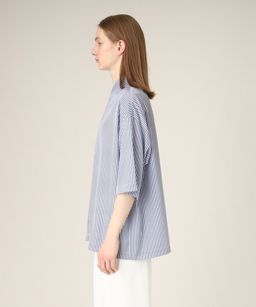 tk.TAKEO KIKUCHI(ティーケータケオキクチ)の「◆ナメラカストライプ ルーズシャツ(シャツ/ブラウス・メンズ・ブルー系7/ブルー系2/ブラック系2・01/02/03)」の10枚目の写真