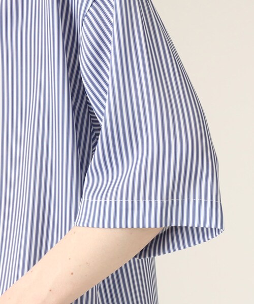 tk.TAKEO KIKUCHI(ティーケータケオキクチ)の「◆ナメラカストライプ ルーズシャツ(シャツ/ブラウス・メンズ・ブルー系7/ブルー系2/ブラック系2・01/02/03)」の6枚目の写真