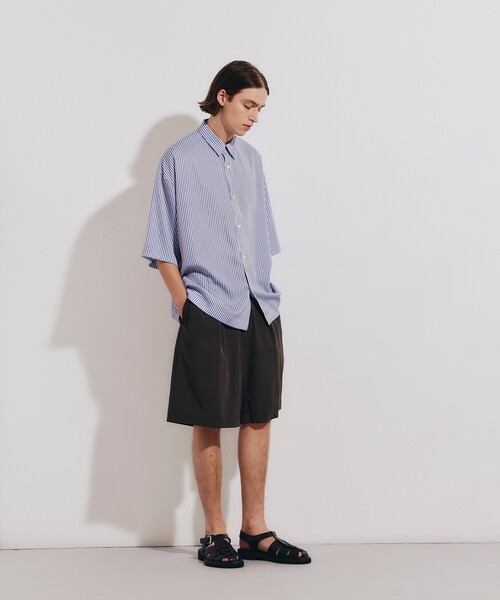 tk.TAKEO KIKUCHI(ティーケータケオキクチ)の「◆ナメラカストライプ ルーズシャツ(シャツ/ブラウス・メンズ・ブルー系7/ブルー系2/ブラック系2・01/02/03)」の22枚目の写真