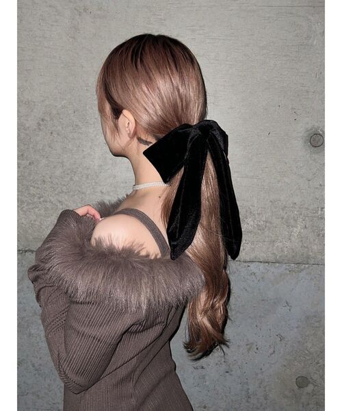 EATME（イートミー）の「ベロアリボンヘアカフ（バレッタ/ヘアクリップ・レディース・ブラック・FREE）」の4枚目の写真