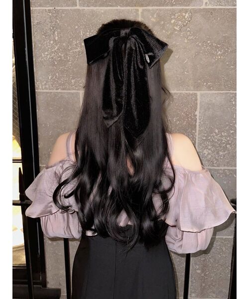 EATME（イートミー）の「ベロアリボンヘアカフ（バレッタ/ヘアクリップ・レディース・ブラック・FREE）」の11枚目の写真