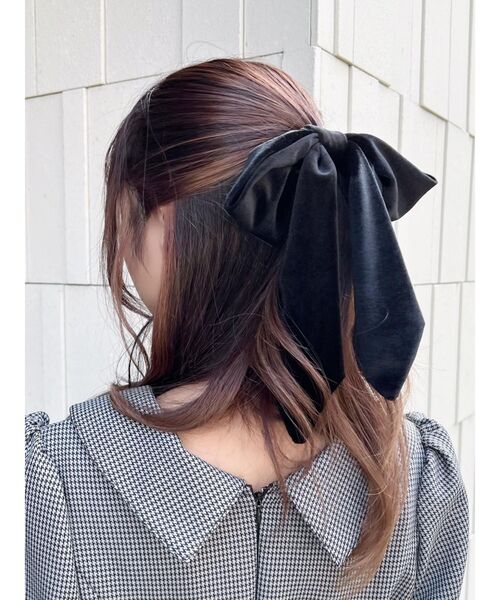 EATME（イートミー）の「ベロアリボンヘアカフ（バレッタ/ヘアクリップ・レディース・ブラック・FREE）」の10枚目の写真