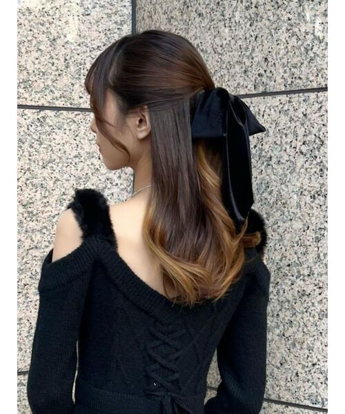 EATME（イートミー）の「ベロアリボンヘアカフ（バレッタ/ヘアクリップ・レディース・ブラック・FREE）」の9枚目の写真
