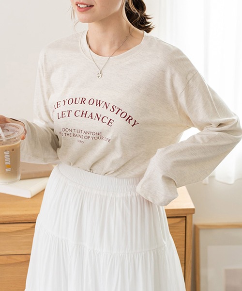 chocomee(チョコミー)の「ロゴT/logo T(Tシャツ/カットソー・レディース・ホワイト/キナリ・FREE)」の2枚目の写真