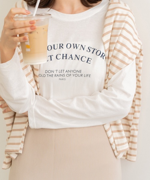 chocomee(チョコミー)の「ロゴT/logo T(Tシャツ/カットソー・レディース・ホワイト/キナリ・FREE)」の4枚目の写真