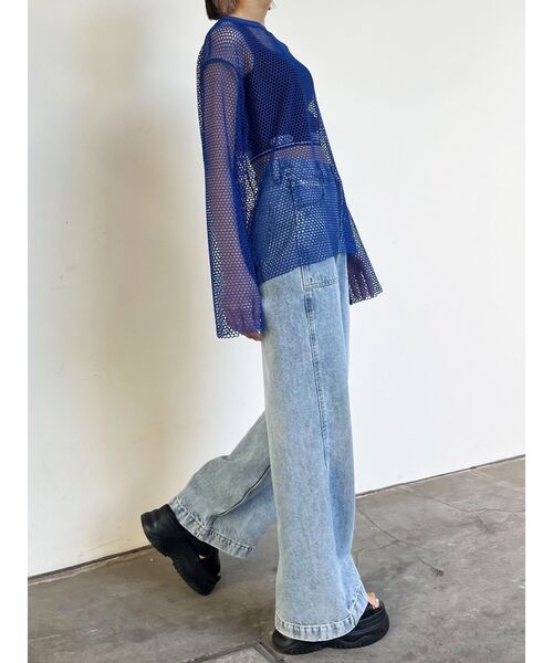 EMODA（エモダ）の「JACQUARD FIT T/T（Tシャツ/カットソー・レディース・グレー/ホワイト/ブラック・FREE）」の11枚目の写真