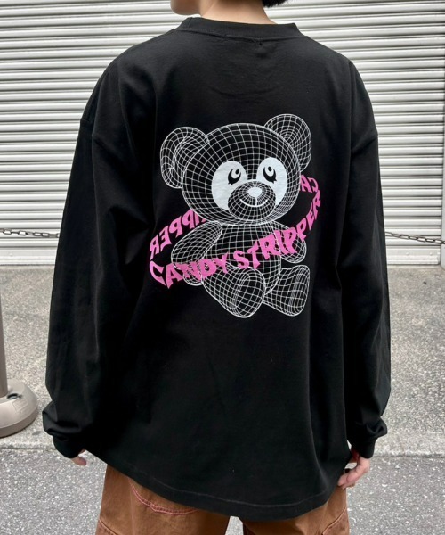 Candy Stripper（キャンディストリッパー）の「CANDYSTRIPPER FRIENDS L/S Tシャツ（Tシャツ/カットソー・レディース・ブラック/オフホワイト・2）」の2枚目の写真