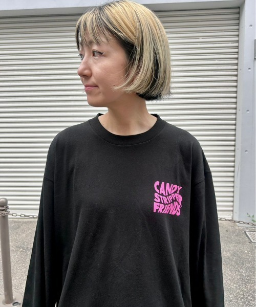 Tシャツ(長袖+七分) Candy Stripper - Candy Stripper  GLEAM STICKERS L/S TEE Candy Stripper（キャンディストリッパー）の「【いらすとや
