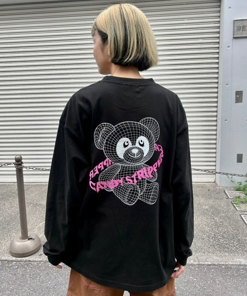 Candy Stripper（キャンディストリッパー）の「CANDYSTRIPPER FRIENDS L/S Tシャツ（Tシャツ/カットソー・レディース・ブラック/オフホワイト・2）」の4枚目の写真