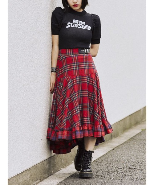 jouetie（ジュエティ）の「ジャカードロゴニット【サマーニット】（ニット/セーター・レディース・ブラック/レッド/ブルー/アイボリー・MEDIUM）」の10枚目の写真