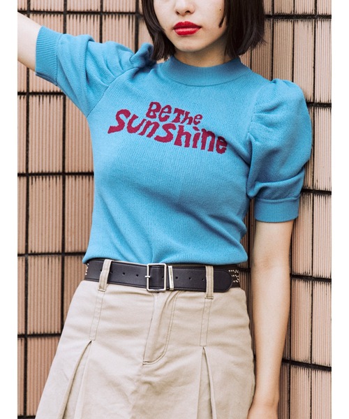 jouetie（ジュエティ）の「ジャカードロゴニット【サマーニット】（ニット/セーター・レディース・ブラック/レッド/ブルー/アイボリー・MEDIUM）」の21枚目の写真